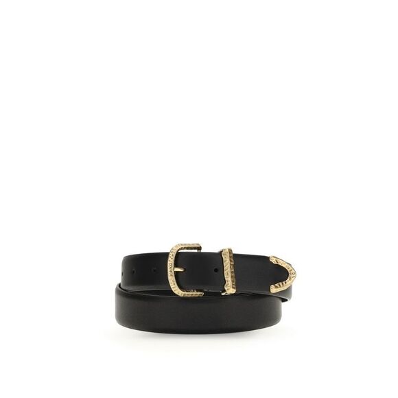 PINKO Black Calf Leather Bos Taurus Regular Women's Belt